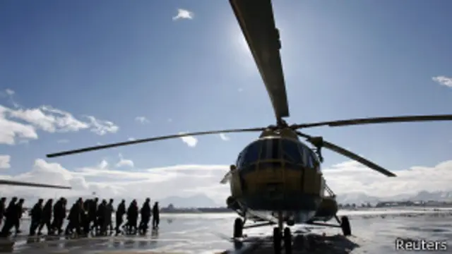 Вертолет Ми-17 на военной базе в Кабуле