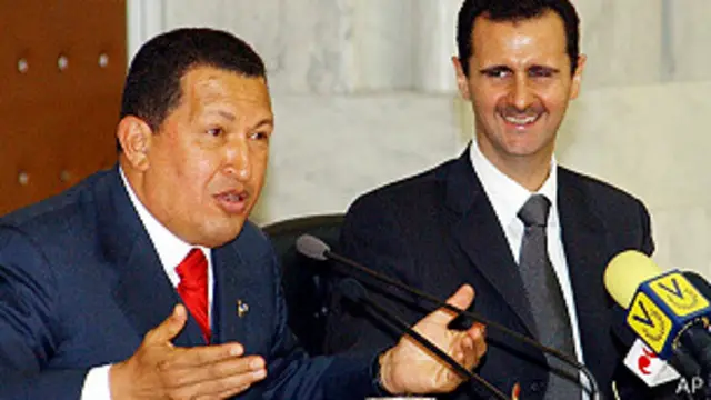 Hugo Chávez y Bashar al Asad en 2003