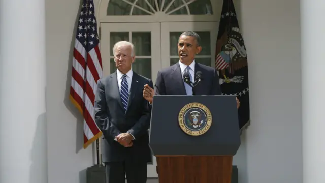 奥巴马在白宫玫瑰花园讲话