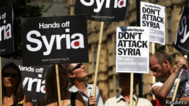 Protesto contra a Síria