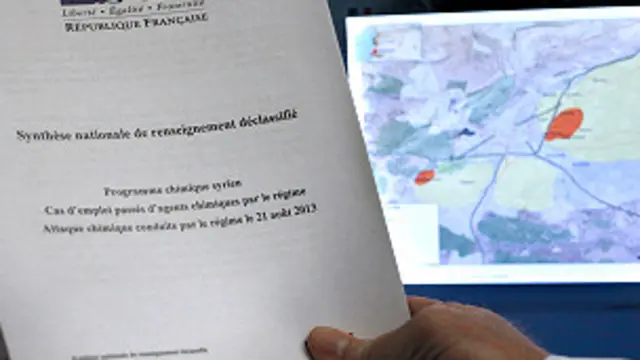 法国军方和情报部门提交的证据有９页