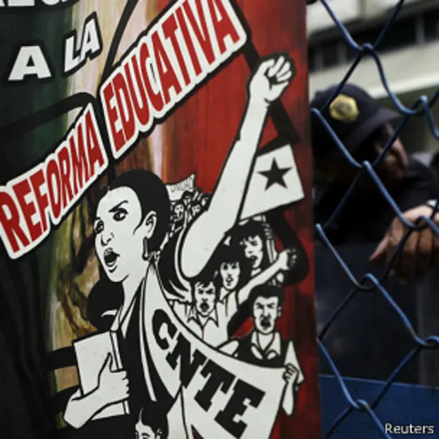 Manifestación de maestros en México