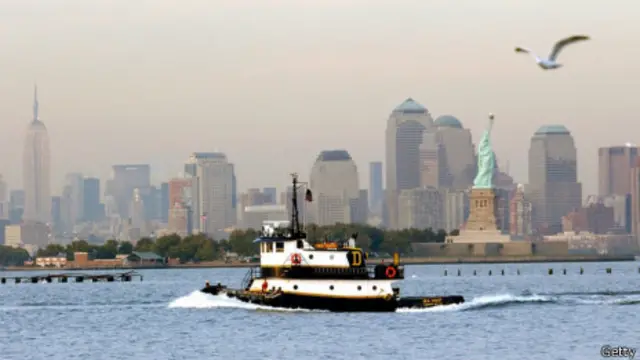 La ciudad de Nueva York vista desde Nueva Yersey