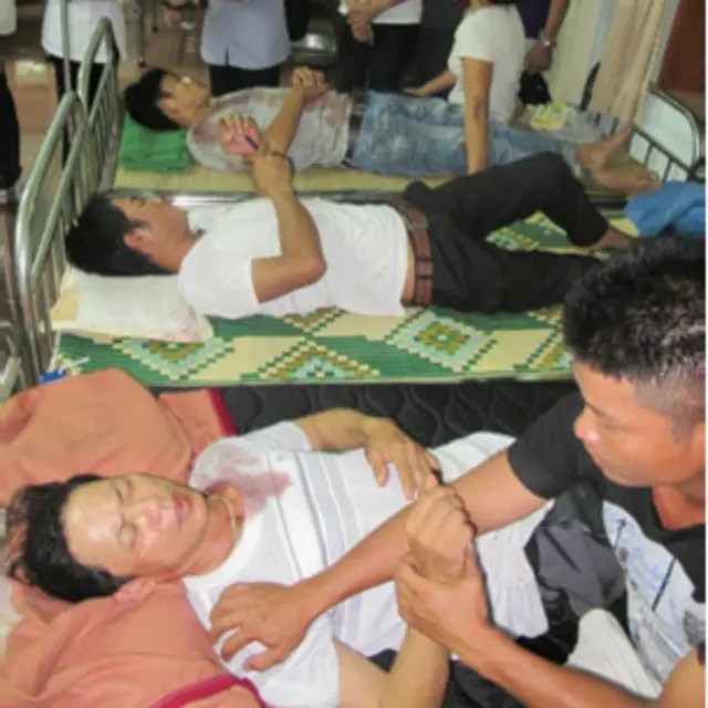 Giám mục Phaolô Nguyễn Thái Hợp nói có ít nhất 15 người dân bị thương