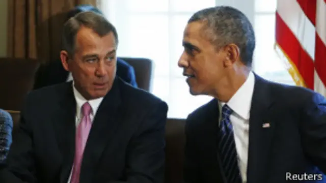 Барак Обама и спикер палаты представителей Джон Бейнер