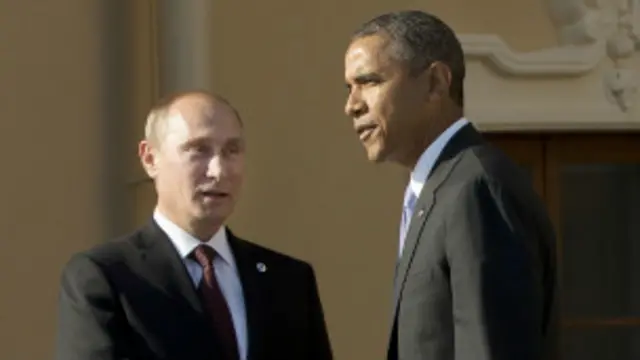 Vladimir Putin, presidente de Rusia y Barack Obama, presidente de EE.UU.