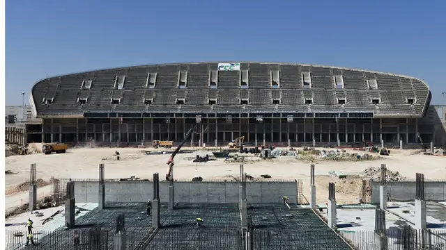 Estadio La Peineta, en construcción