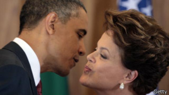 Obama cumprimenta Dilma (foto: Getty)