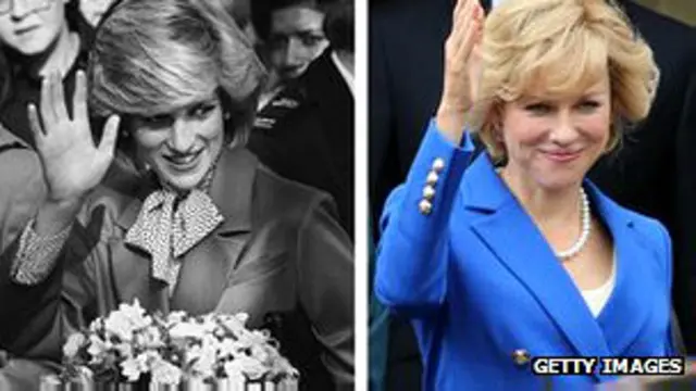 沃茨（右）與真實的戴安娜