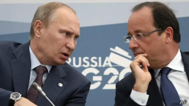 Владимир Путин и Франсуа Олланд