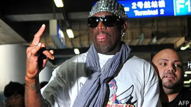 罗德曼在北京机场（7/9/2013）