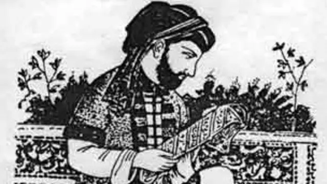 अमीर खुसरो का काल्पनिक चित्र. उन्होंने 'तुग़लकनामा' और 'नुह सिफ़िर' जैसी रचनाएं कीं. 