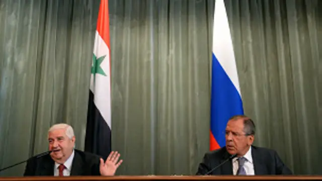 Rusya Dışişleri Bakanı Lavrov ve Suriye Dışişleri Bakanı Muallim