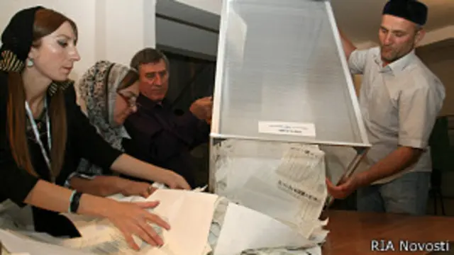 Избирательный участок в Грозном