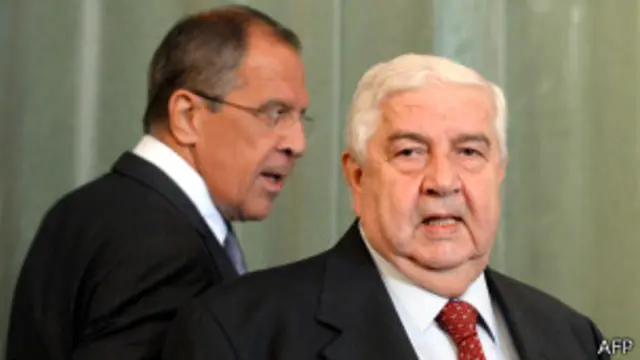 Валид Муаллем (справа) и Сергей Лавров