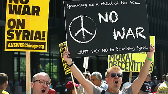 Protesta contra la guerra en Chicago