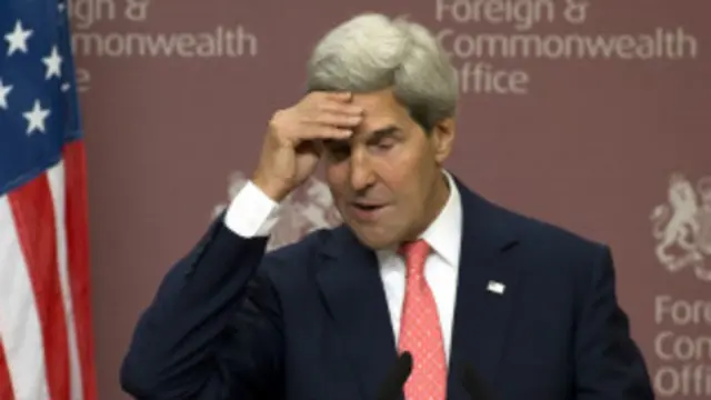 امریکی وزیرِ حارجہ نے شام پر حملے کے لیے حمایت حاصل کرنے کے لیے یورپ کا دورہ کیا