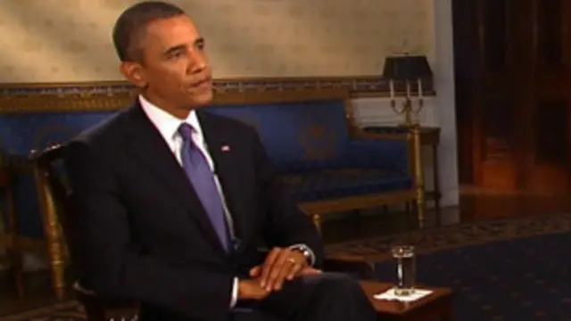 O presidente americano Barack Obama em entrevista na TV