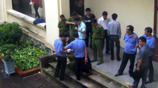 Vụ việc xảy ra vào chiều ngày 11/09 tại Ủy ban Nhân dân TP Thái Bình.