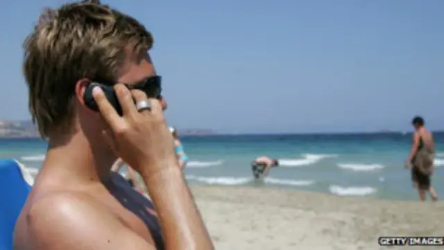 मोबाइल, यूरोप, बीच, फोन, रोमिंग