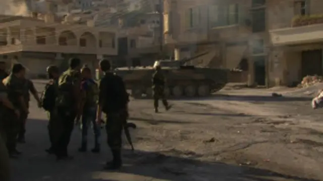 tanque em Maaloula | BBC