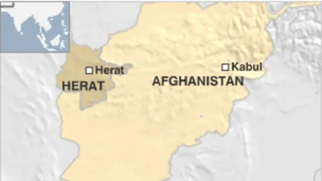 Thành phố Herat nằm ở phía Tây Afghanistan