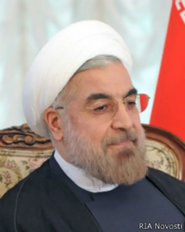 Президент Ирана Хассан Роухани на саммите ШОС в Бишкеке 13 сентября 2013 года