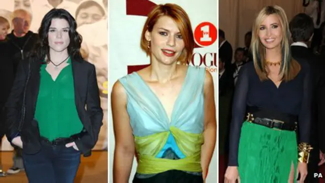Neve Campbell, Claire Danes e Ivanka Trump 