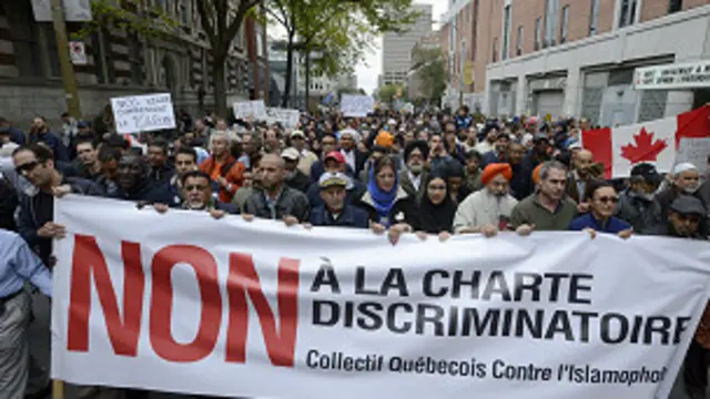 تظاهرات در مونترال کانادا