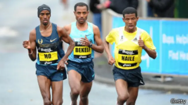 Mo Farah, Bekele y Gebreselassie