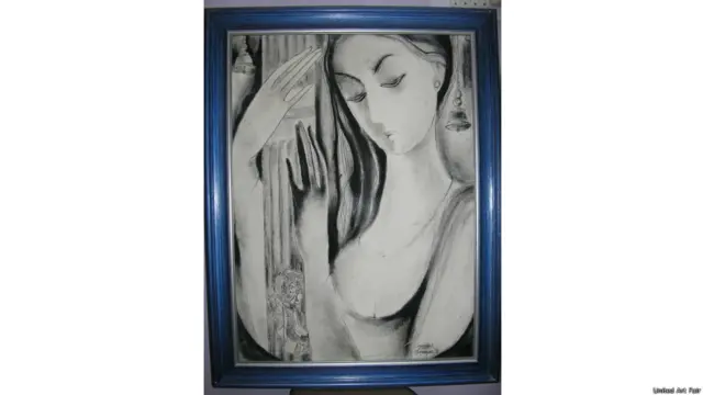 'मीरा' नाम की इस पेंटिंग को कैनवास पर भास्कर नायर ने उकेरा है.