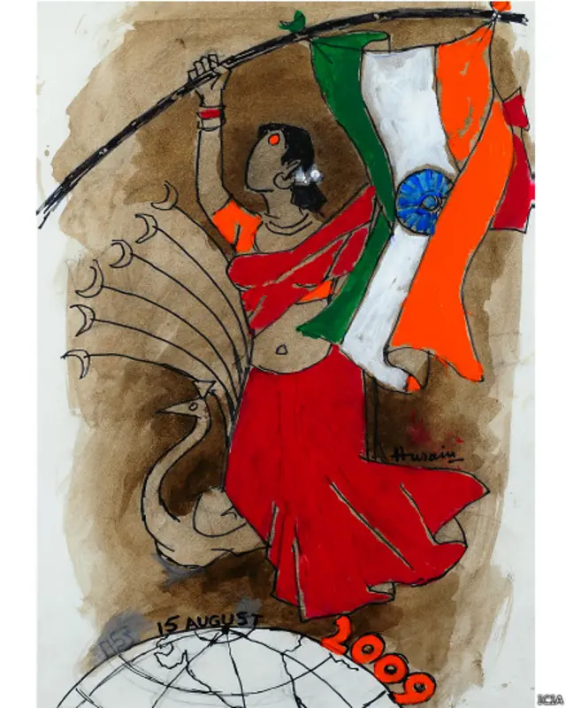 एमएफ़ हुसैन की पेंटिंग
