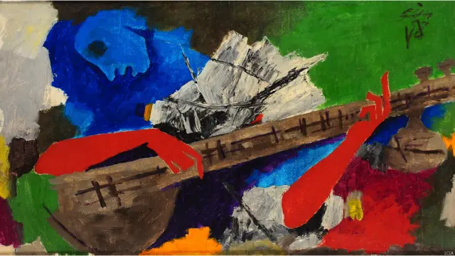 एमएफ़ हुसैन की पेंटिंग