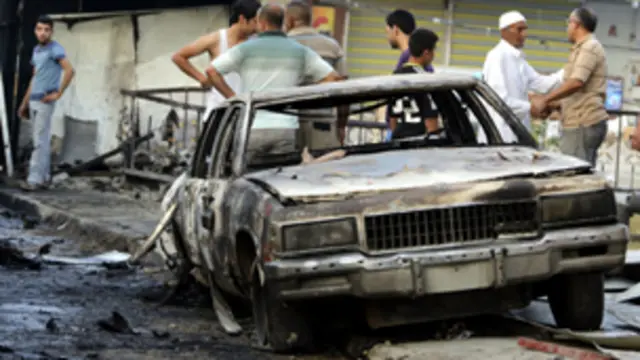 تفجير وقع بالامس في حي المشتل