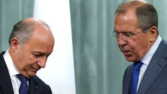 Cancilleres de Rusia y Francia