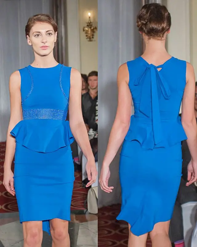 جھالر والا یہ لباس موسیقی کی عکاسی کرتا ہے۔