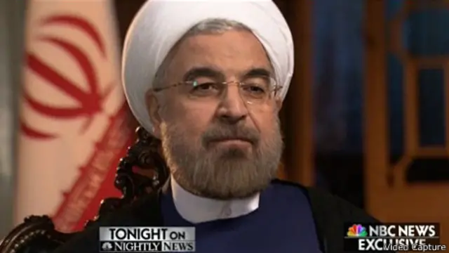 Ông Hassan Rouhani trong cuộc phỏng vấn với NBC ngày 18/9