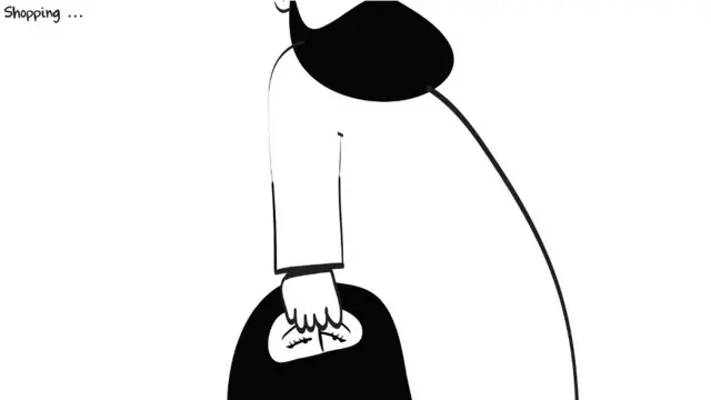 Албаиҳ мана бу суратда фундаменталистларни аёлларга буюм ёки мулк сифатида қарашда айблайди.