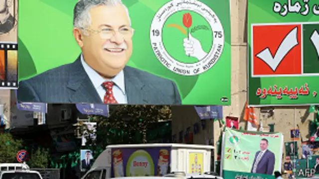 يخوض حزب الاتحاد الوطني الكردستاني الانتخابات بغياب زعيمه التقليدي الرئيس العراقي جلال الطالباني بعد اصابته بجلطة دماغية.