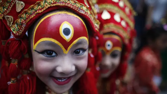 कुमारी पूजा, काठमांडू, नेपाल, बच्चियां