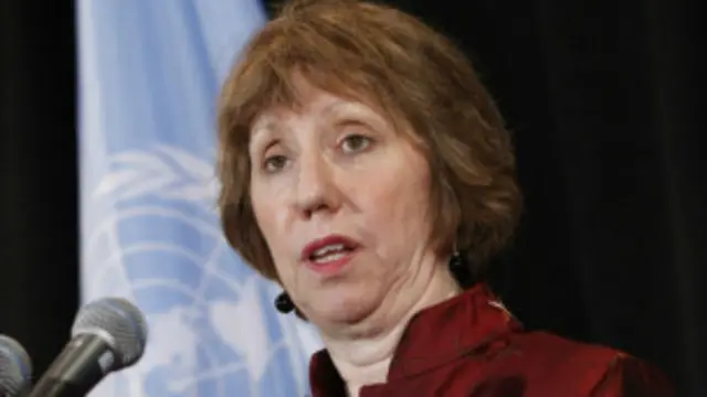 وصفت اشتون محادثاتها مع وزير الخارجية الايراني بـ "البناءة"