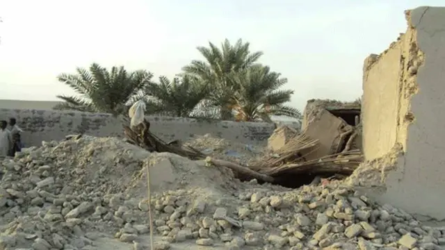 آواران میں بیشتر دیہات میں مٹی کے مکانات زمیں بوس ہوگئے ہیں