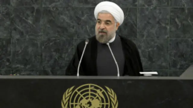 روحاني كان أول رئيس يتحدث في اجتماع نزع الأسلحة النووية.