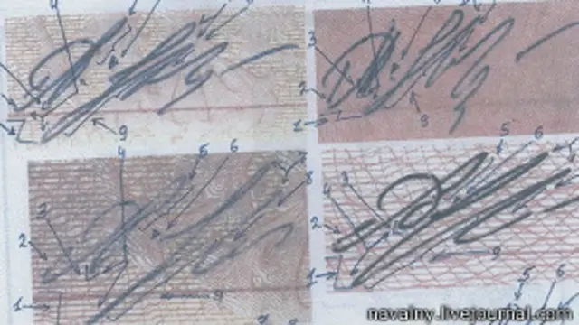 Графологическая экспертиза подписи Навального