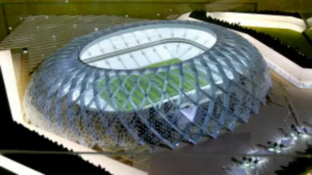 ඉදිකිරීම් අවසන් වීමෙන් පසු දිස්වන ක්රීඩාංගනය