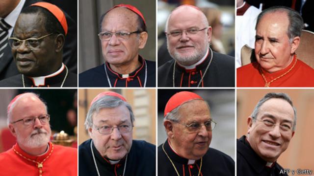 Los ocho cardenales que asesorarán al Papa Francisco