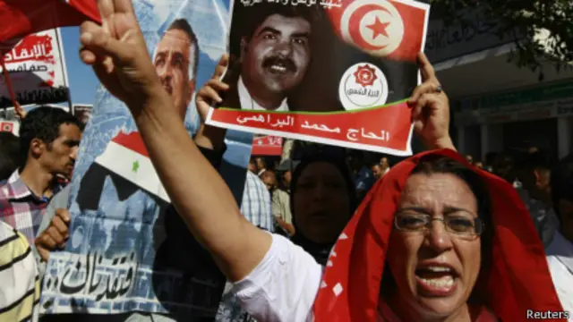 突尼斯抗议者