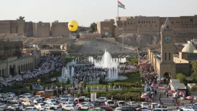 مدينة اربيل، بعكس المدن العراقية، تتمتع بقدر كبير من الاستقرار والأمن وترتفع بها الاستثمارات الأجنبية