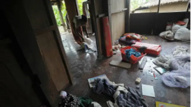 သံတွဲမြို့က ပဋိပက္ခ အတွင်း ထိခိုက်ပျက်စီးမှု