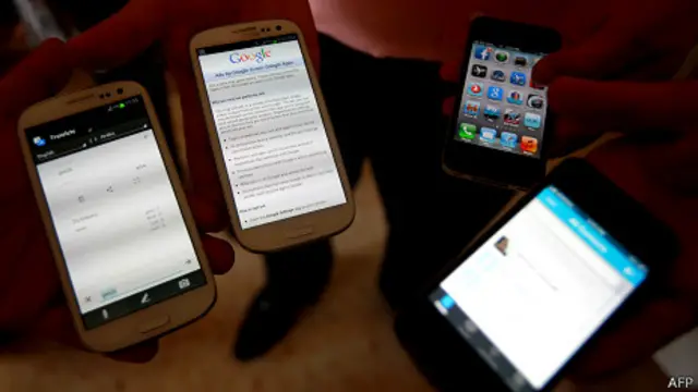 Diferentes teléfonos inteligentes